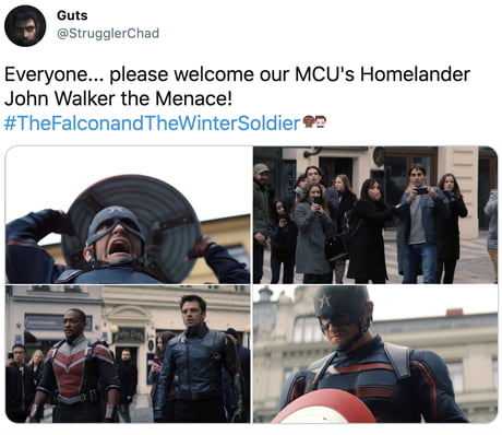 People Are Comparing John Walker To Homelander After Tfatws Episode 4 9gag