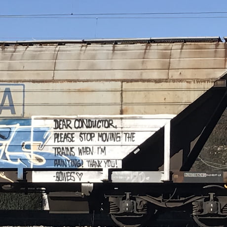 Funny graffiti on a train - 9GAG