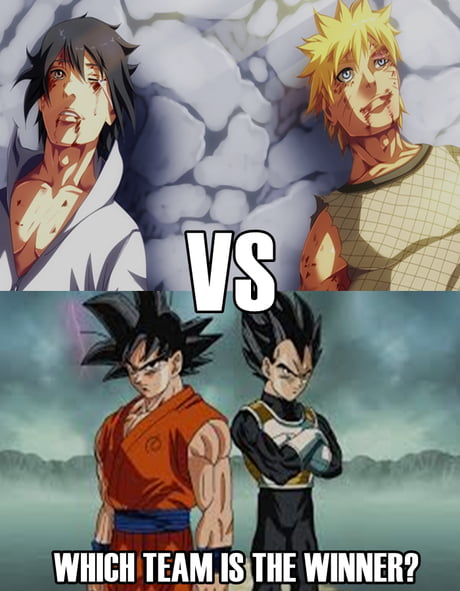GOKU and VEGETA vs NARUTO and SASUKE! (Dragon Ball Super vs Naruto MOVIE)