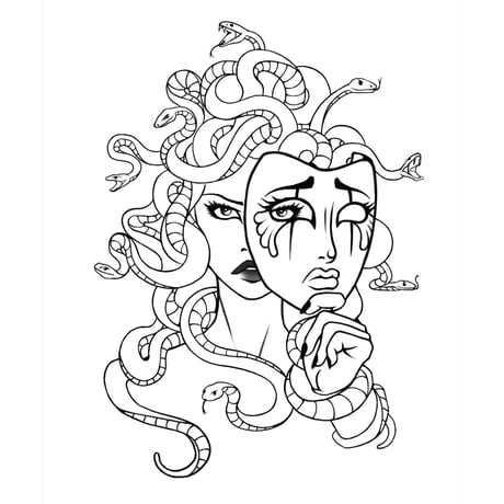 Medusa Drawing - How To Draw Medusa Step By Step