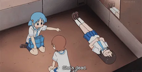 nichijou mio gif