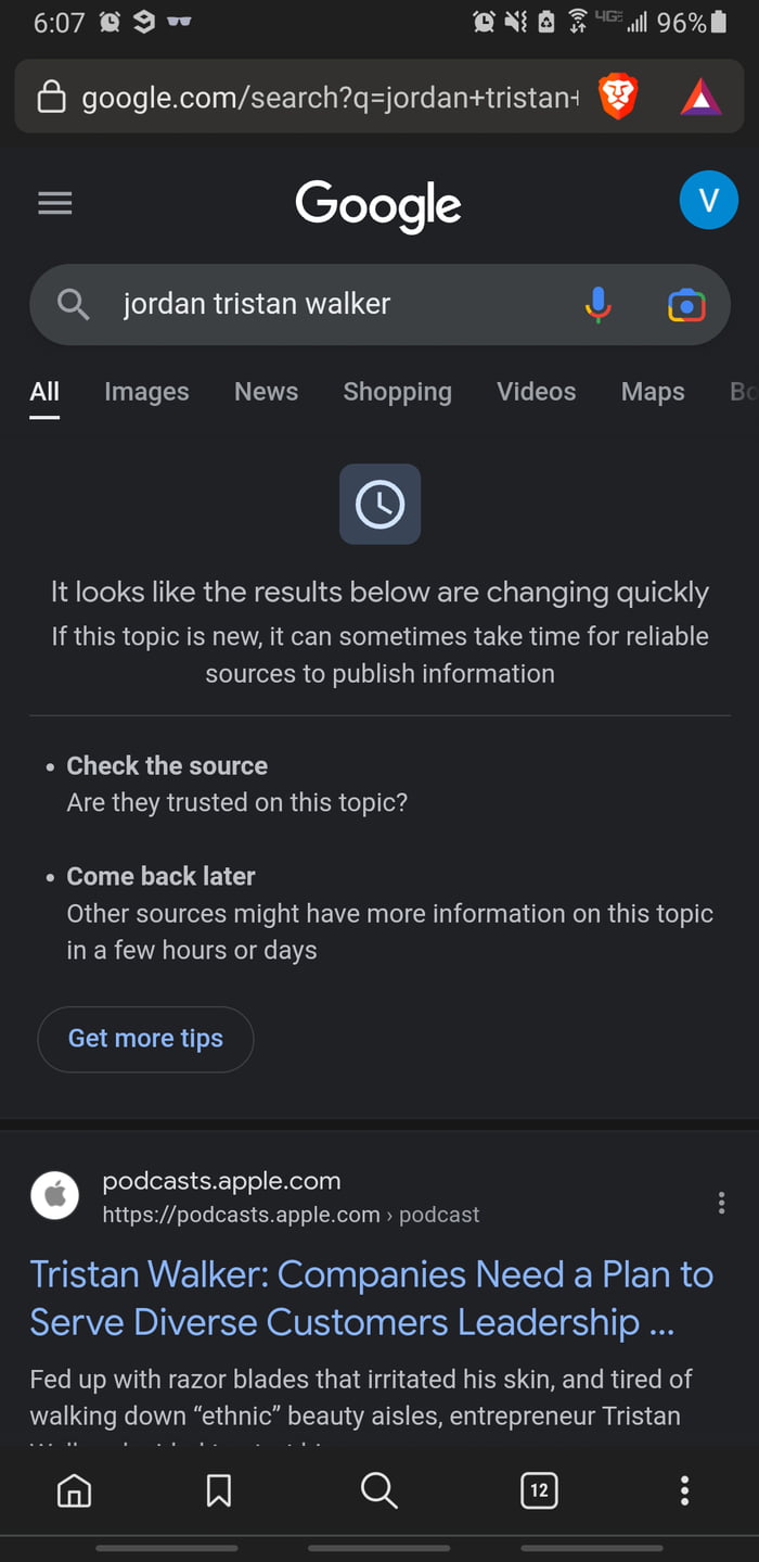 Tried to fact check the Jordan Tristan Walker video. Pretty sure it's