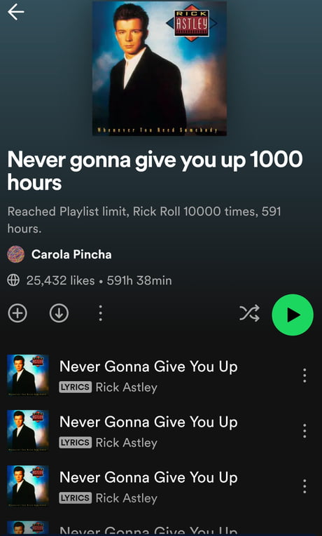 Never gonna give you up : r/memes