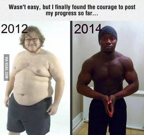 Weight loss before and after.. - 9GAG