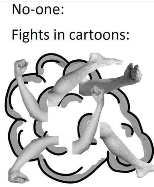 Cartoon fight. - 9GAG