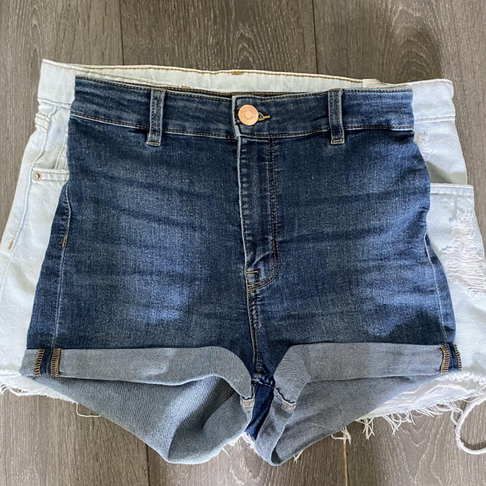 Woman’s sizing; context theses are two pair of shorts size 4. They made