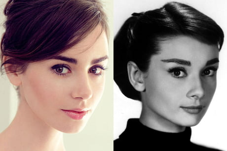 Lily collins looks exactly like audrey hepburn in a panthère de