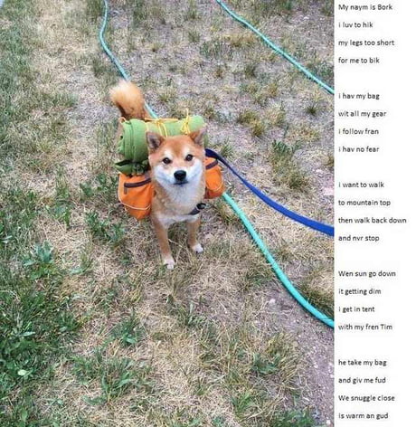 "I luv to hik" a pom by bork