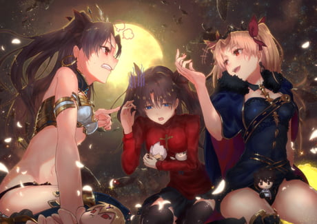 ereshkigal ishtar and tohsaka rin archer and lancer fate grand order 9gag ereshkigal ishtar and tohsaka rin