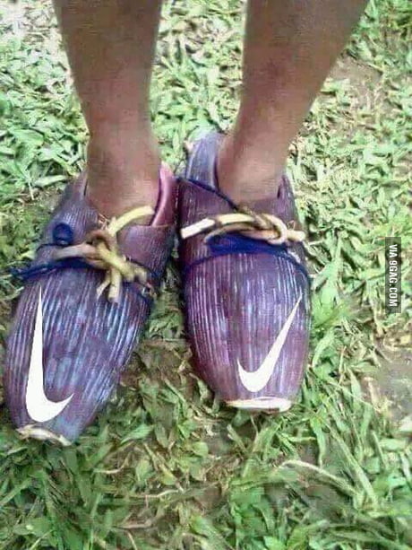 When you're poor and can't afford a shoes. Banana has a big heart for you.  - 9GAG