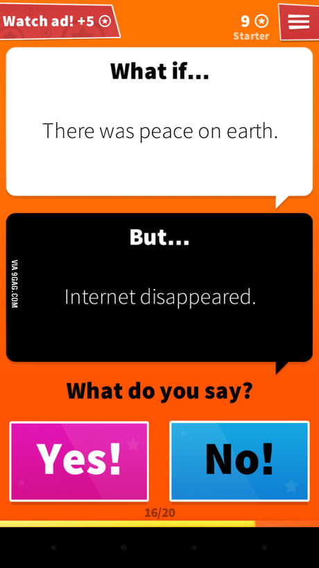 Hardest 'would you rather..' question ever! - 9GAG