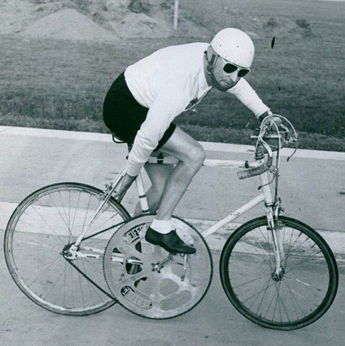 José Meffre set an incredible speed record of 204.73 km/h on this bicycle in 1962.