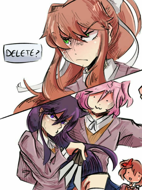 Yuri You Re Next Monika Monika You Bastard Yuri 9gag