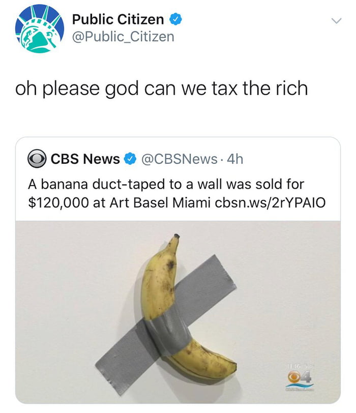 A banana ducttaped to a wall was sold for 120,000 at Art Basel Miami