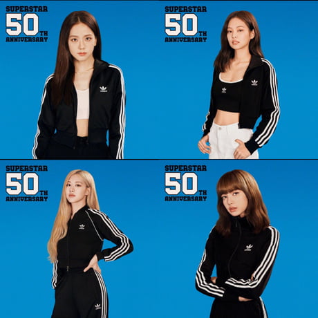 black pink x adidas