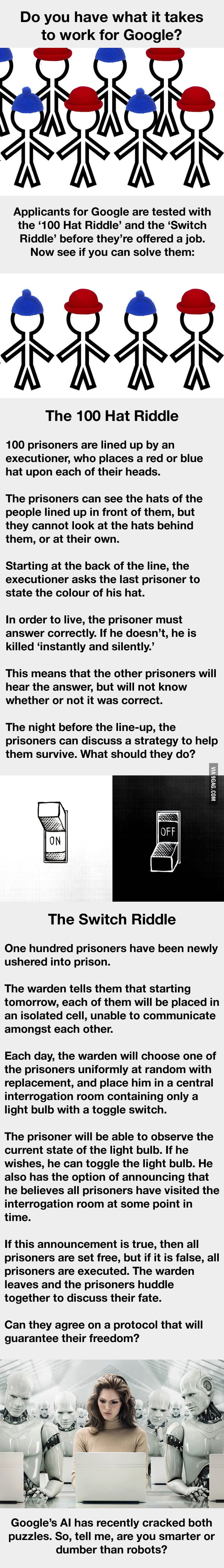 Google used these 2 riddles to spot the super smart in interviews. Can ...