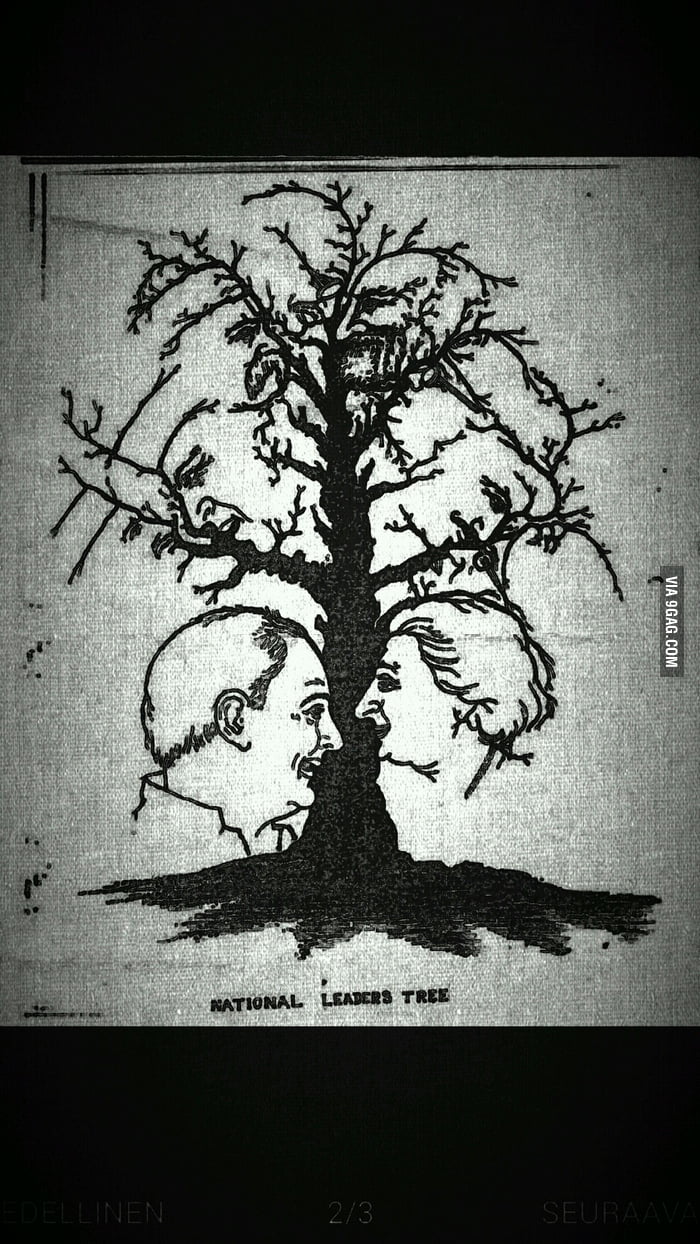 How Many Faces Can You Find In This Tree 9gag 