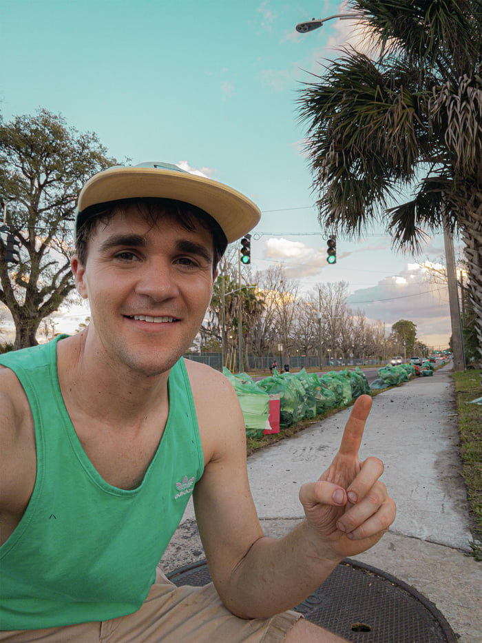 50 trash bags full of litter collected today! Made one small landscape