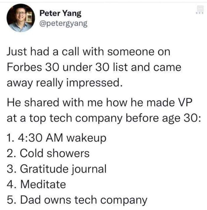 The secrets of success.