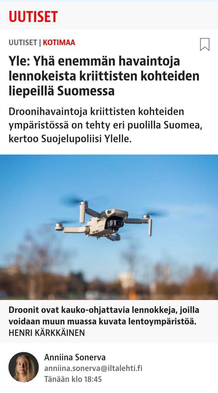 "More and more sightings of drones around critical sites have been made