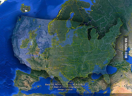 Actual Europe Vs Usa Size Comparison 9gag