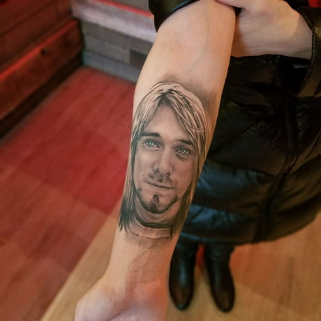 Kurt Cobain Portrait  Electric Fresco Tattoos