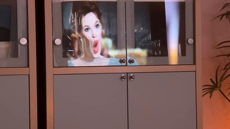 I was watching Star Trek when I suddenly realize that it is much more fun to watch it in my cupboard glass doors.