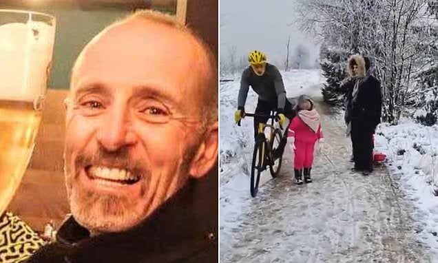 Unmasked: Cycling club president who knocked girl, 5, to the ground - as he breaks silence to blame HER for not moving out of his way and moan that her father made him 'look very bad' by posting video online