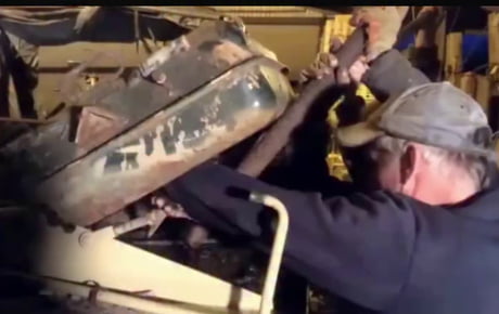 Collector bought an ex-Iraqi Army tank on eBay for about £30,000 and made an astonishing discovery when he and his mechanic inspected it five gold bars hidden inside the diesel fuel tank