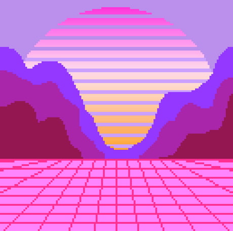 vaporwave sunset pixel art 9gag vaporwave sunset pixel art 9gag