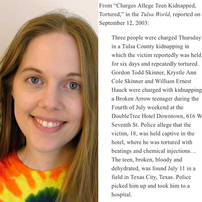Krystle Cole kidnapped, tortured, drugged, and mutilated an 18yearold