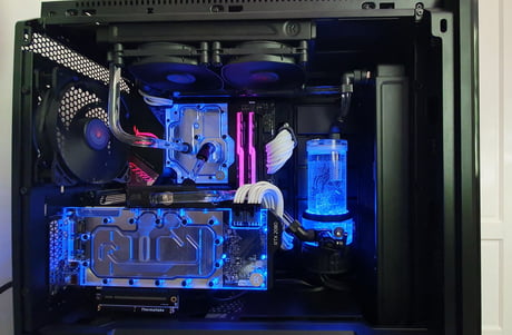 Not My First Pc Build But It Is My First Watercooling Build Specs In Comments 9gag
