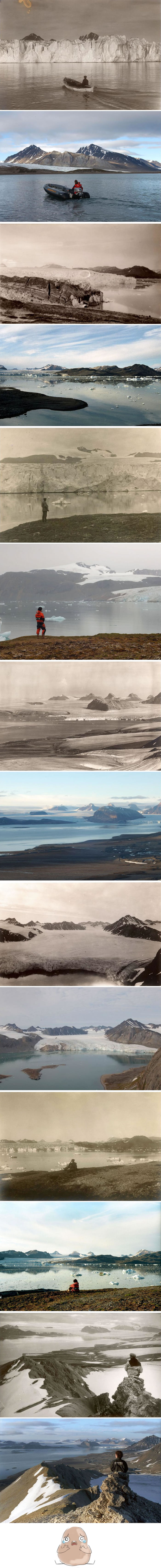7 Shocking photos reveal what 100 years climate change had done to arctic glaciers