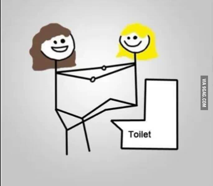 So THIS is why women go to the bathroom together... 9GAG