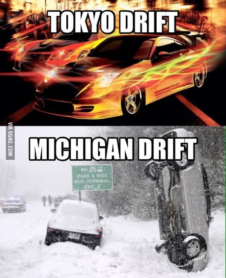 The car drifting meme - 9GAG