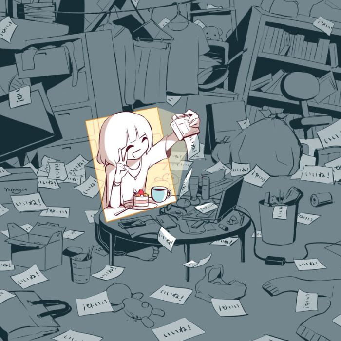 Mysterious Illustrations Of Mental Struggles By Japanese Artist Avogado6 arts Japan 2018 