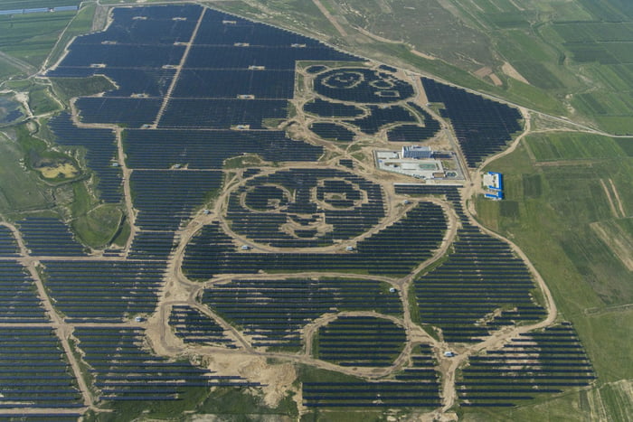 Giant Power Plant Shaped like a Panda in Datong, China