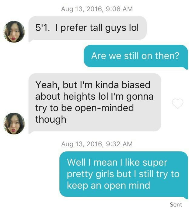 Keep an open mind. Tinder Hero.