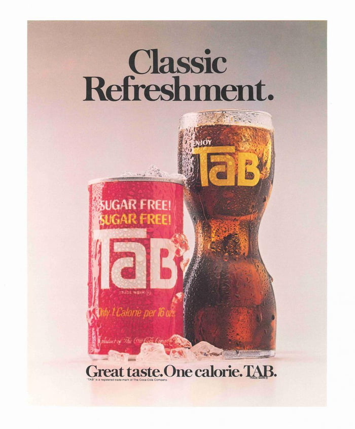 TaB (19632020), CocaCola's first diet drink. 9GAG