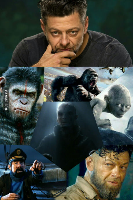 The man, the legend! Ladys and Gentlemen: Mr. Andy Serkis! (He was/is an  actor in the three greatest film series! LOTR, SW and the MCU) - 9GAG