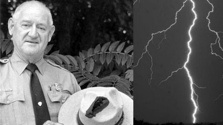 Roy Sullivan was struck by lightning 7 times. He survived them all. The  odds of getting struck by lightning seven times are 1:10^28. He was  referred to as a 