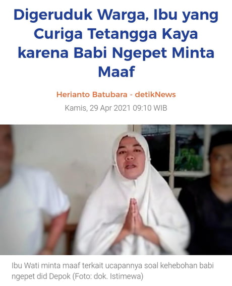 Ibu Wati Mengucapkan Minal Aidin Wal Faizin Mohon Maaf Lahir Batin 9gag