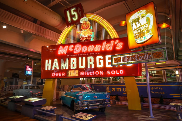 One of the original McDonald’s signs. Henry Ford Museum. - 9GAG