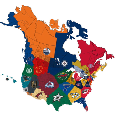 NHL Map, Teams