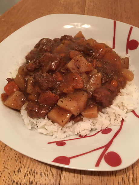 Dinty Moore Beef Stew Over Jasmine Rice Thinking Of Calling It White Trash Curry 9gag