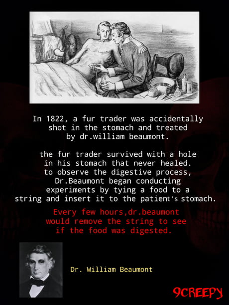 Dr.Beaumont Experiment (if you want some more creepy stuff, visit my account.) - 9GAG