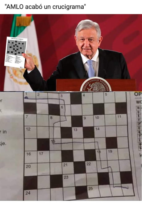 Amlo Acabo Un Crucigrama 9gag