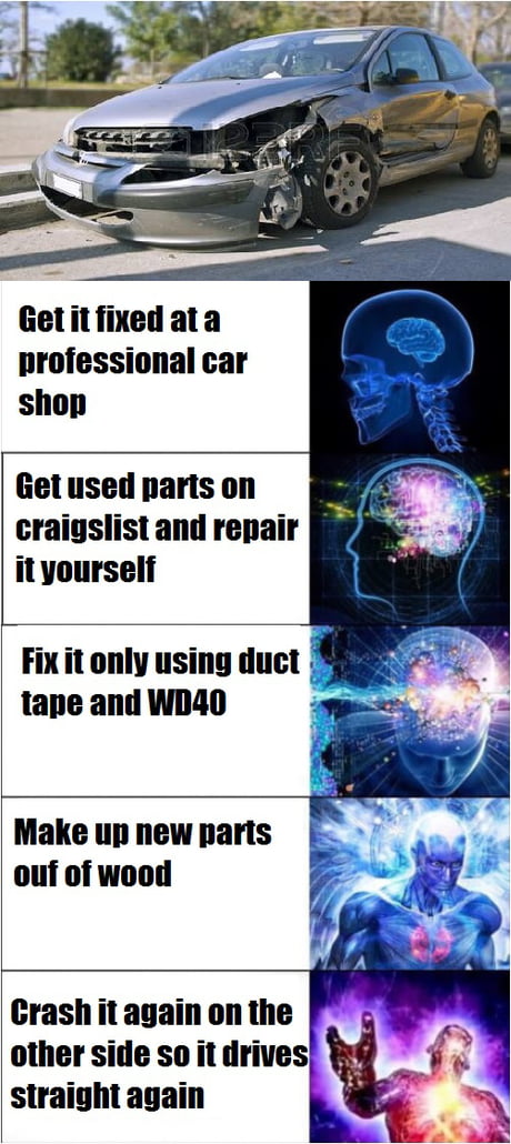 What to do when you crash your car? - 9GAG