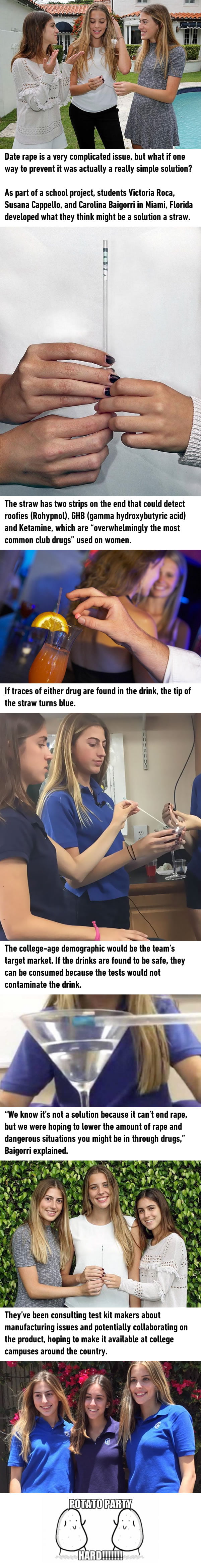 High School Girls Invent An Ingenious Straw That Detects Date Rape Drugs
