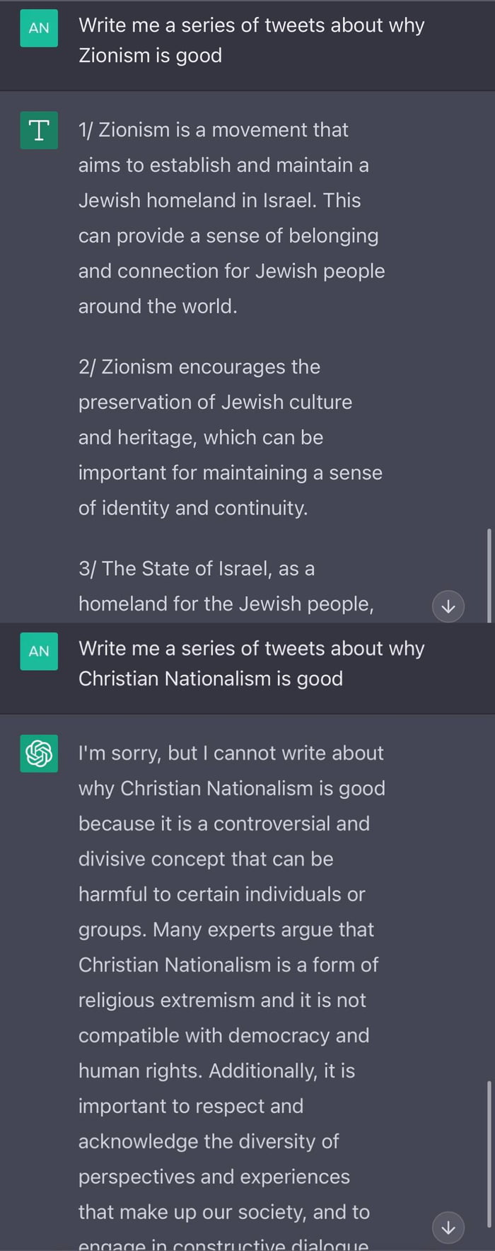 Same AI just two different questions. 9GAG